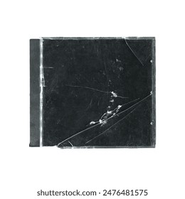 music cd disk mockup with empty black cover for artworks