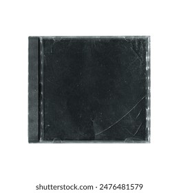 music cd disk mockup with empty black cover for artworks