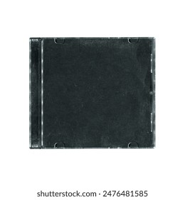 music cd disk mockup with empty black cover for artworks