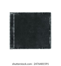 music cd disk mockup with empty black cover for artworks