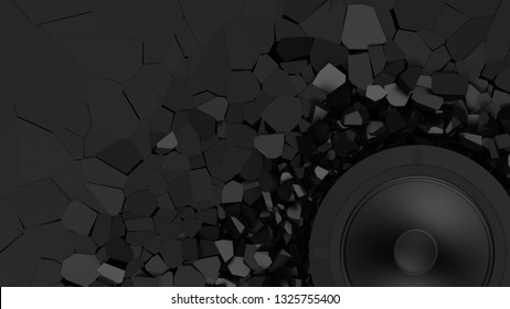 Music Concept Black Sound Speaker On Stock Illustration 1325755400