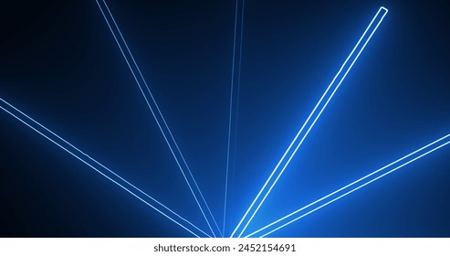 Music concert award show glittering festival night light beams in sky animated neon bg. Electronic DJ beats reactive spotlight show glowing nightlife flash lights in black overlay asset. Magic bg - Powered by Shutterstock