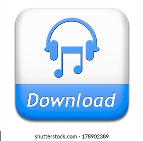 Music Download Blue Button Play And To Listen Live Stream Or For Downloading Mp3 Song