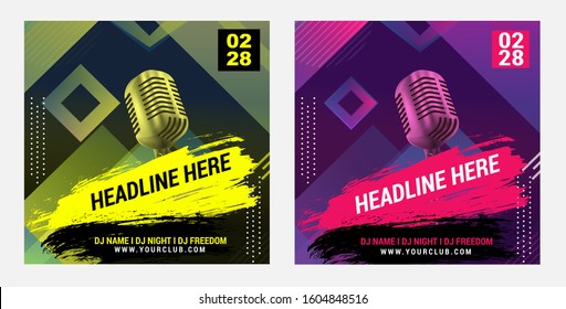 Music Flyer Template for Music Party - Powered by Shutterstock