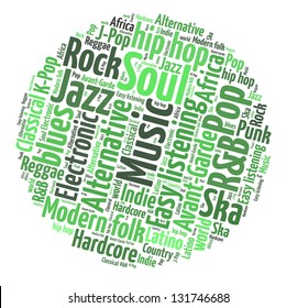 Music Genre In Word Collage