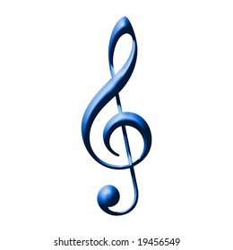 Shiny Blue Treble Clef On White Stock Vector (Royalty Free) 181839662 ...