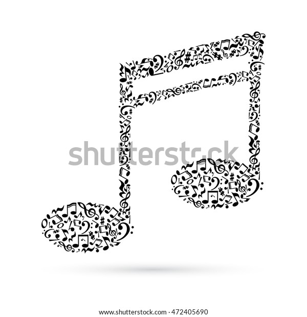 Music Note Made Music Notes On Stock Illustration 472405690 | Shutterstock