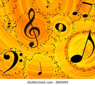 Music notes background