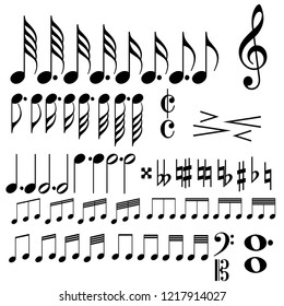 Music Signs Notes Symbols Stock Illustration 1217914027 | Shutterstock