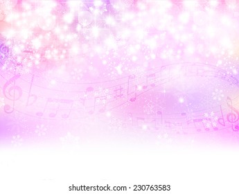 Music snow background