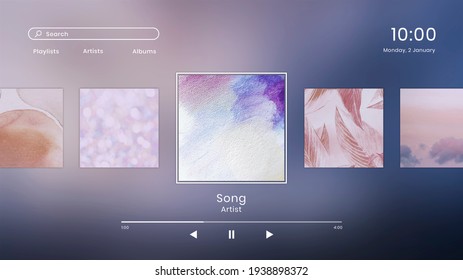 Music Streaming Service User Interface Graphic