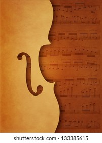 Musical  background with violin motive