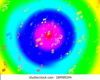 Musical Notes Background Meaning Artistic Composer And Musician