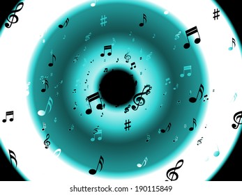 Musical Notes Background Meaning Classical Melody Or Music Chord