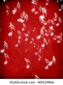 Musical notes on background