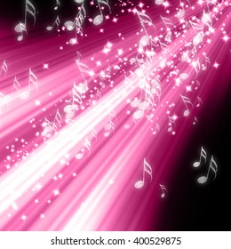 Musical notes on background