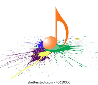 Musical notes staff background for design use