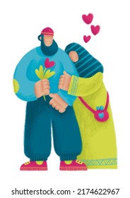 Muslim Couple In Love, Bitmap