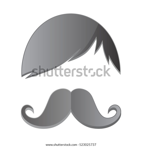 Mustache Guy Cartoon Art Stock Illustration 523025737