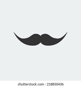 Mustache Icon Isolated On White Background Stock Illustration 218850436 ...