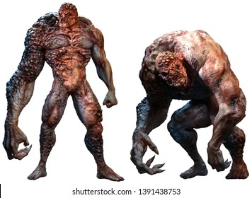 Mutant Abomination Monsters 3D Illustration