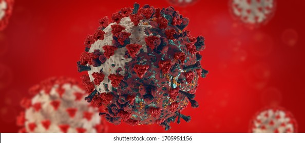 Mutation Of Virus Cell Symbolic Concept Of COVID-19 Mutated Coronavirus 3d-illustration