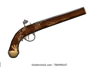 Muzzle Loader 3D Rendering