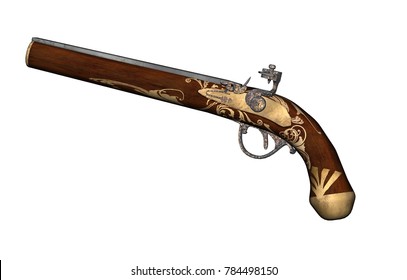 Muzzle Loader 3D Rendering