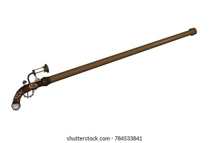 Muzzle Loader 3D Rendering