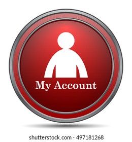 My Account Icon. Internet Button On White Background.
