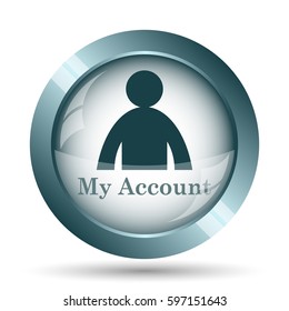 My Account Icon. Internet Button On White Background. 
