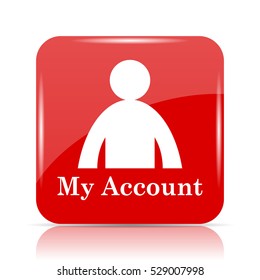 My Account Icon. My Account Website Button On White Background.
