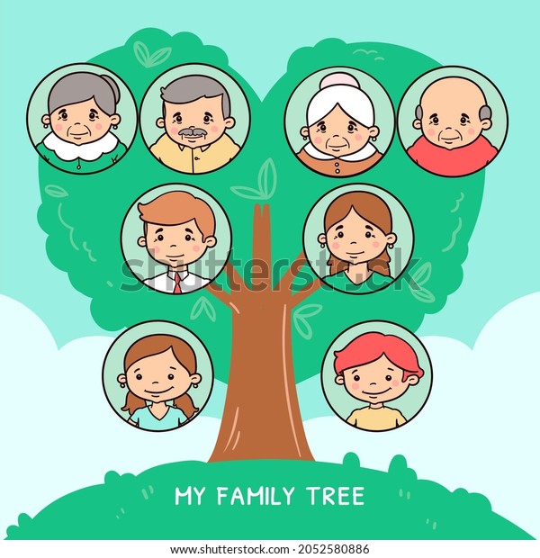 My Family Tree Poster Family People Stock Illustration 2052580886 ...