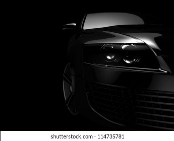 My own Car design background. 3D render.