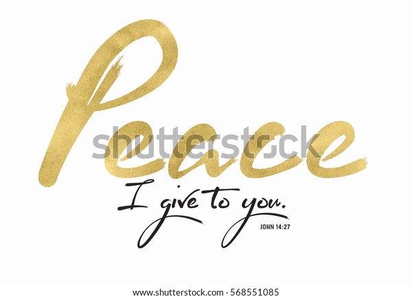 白い背景に金箔式のブラシ文字フォントを付けたジョンのゴスペルの聖書の聖書タイポグラフィデザインカードを差し上げます のイラスト素材 568551085