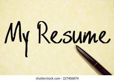 172 My Resume Images, Stock Photos & Vectors | Shutterstock