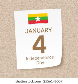 Myanmar Burma 4 January Myanmar Independence Day - Powered by Shutterstock