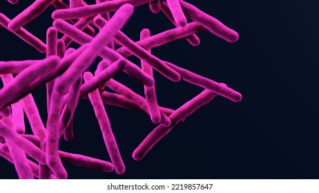 Mycobacterium Tuberculosis Bacteria, Bacterial Disease, 3d Render