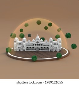 Mysore Palace Out Of Corona 3d Render