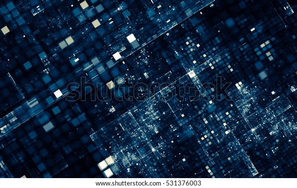 Mysterious abstract background in hi-tech in showy\
golden-blue\
tones.