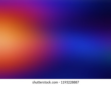 Mystery Cosmic Abstract Background. Yellow Red Blue Gradient Pattern. Vibrant Blurred Texture. Hot And Cold Gleam.