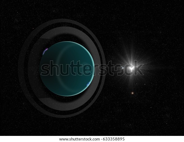 Mystery Planet Uranus Rings Stock Illustration 633358895