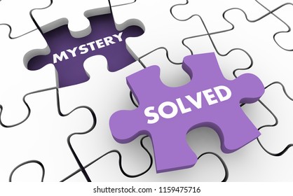 Mystery Solved Clues Invesitgate Solving Puzzle 3d Illustration