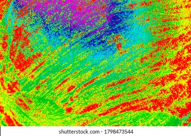 Mystic green red purple multicolors gradient abstract background with scratchy and rough texture