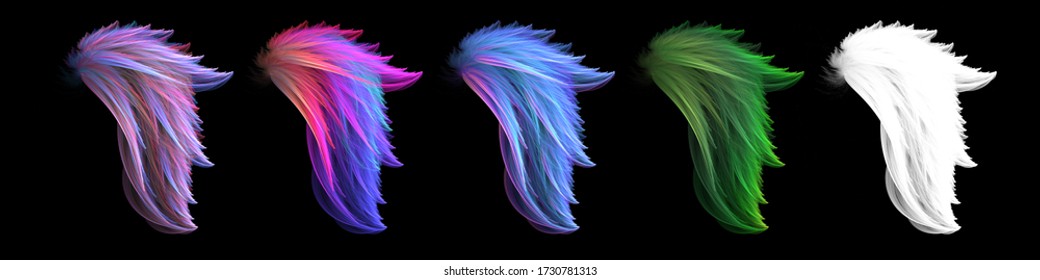 Mystical Colorful Smooth Angel Wings Set