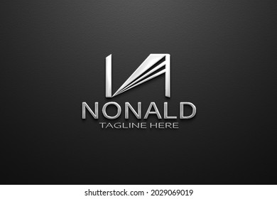 N Word Logo With Black And Golden