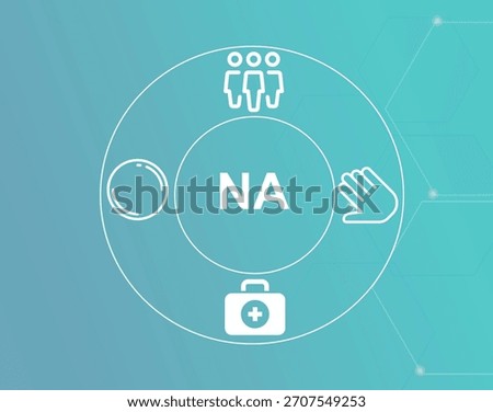 NA acronym.Narcotics Anonymousconcept.NA (Narcotics Anonymous) is a support group helping individuals recover from drug addiction through peer meetings.