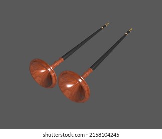 NADASWARAM THE SOUTH INDIAN MUSIC 3D ILLUSTRATION A Key Musical Instrument Played In Almost All Hindu Weddings And Temples Of The South Indian Tradition