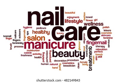 Nail care word cloud concept
