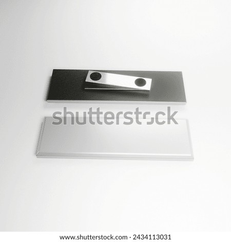 Name Badge Mockup 3d Rendering image
